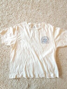 O'Neill Youth White Tee with Small Blue Logo Size M